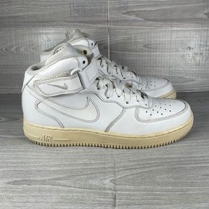 Men's Nike Air Force 1 High Top '07 Triple White Sneakers 315123-111 Size 10